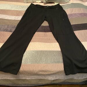 2 pair Ladies large Healing Hands Purple Label yoga pants black/average length